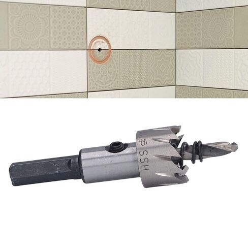 19mm Hole Opener Drill Bit Hole Saw Bit Cutter 3 Flute High Speed Steel for Ceramic Tile Marble Wall Stone with Hex Wrench in Kuwait