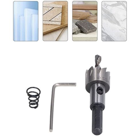 19mm Hole Opener Drill Bit Hole Saw Bit Cutter 3 Flute High Speed Steel for Ceramic Tile Marble Wall Stone with Hex Wrench in Kuwait