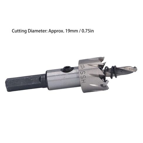 19mm Hole Opener Drill Bit Hole Saw Bit Cutter 3 Flute High Speed Steel for Ceramic Tile Marble Wall Stone with Hex Wrench in Kuwait