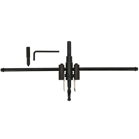 YWBL-WH Adjustable Hole Saw, Durable Circle Cutter Hole Bit with 30 to 200mm Cutting Range for Woodworking DIY Alloy Steel Black 1 Set in Kuwait