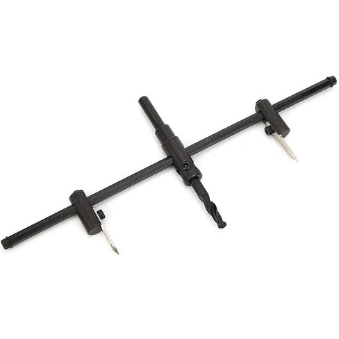 YWBL-WH Adjustable Hole Saw, Durable Circle Cutter Hole Bit with 30 to 200mm Cutting Range for Woodworking DIY Alloy Steel Black 1 Set in Kuwait