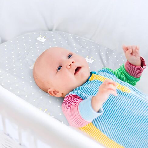 HEALLILY Mattress Sheet with Snug Fit and Skin Friendly Fabric, Soft Crib Mattress Cover for Bedding, for Nursery Use in Kuwait