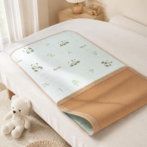 Menolana Children Cooling Pad Breathable Rattan Surface Soft Polyester Absorbent Cellulose Gentle A Class Suitable for Newborn Sleeping in Kuwait