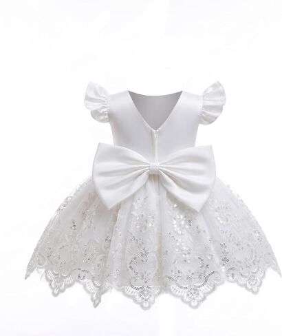 Toddler Baby Flower Girls Princess Dress Wedding Guest Sequin Birthday Pageant Party Formal Dresses for Baby Girls in Kuwait