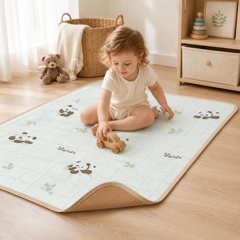 Children Cooling Pad Newborn Bed Mat Mattress Natural Rattan Double Sided Surface Sweat Wicking Absorbent Suitable for Nursery Bedroom in Kuwait