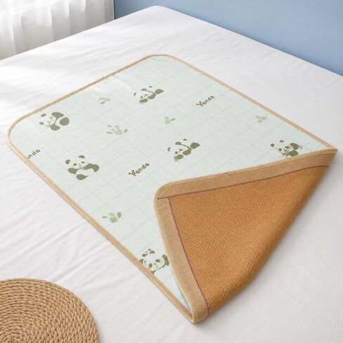 Children Cooling Pad Newborn Bed Mat Mattress Natural Rattan Double Sided Surface Sweat Wicking Absorbent Suitable for Nursery Bedroom in Kuwait