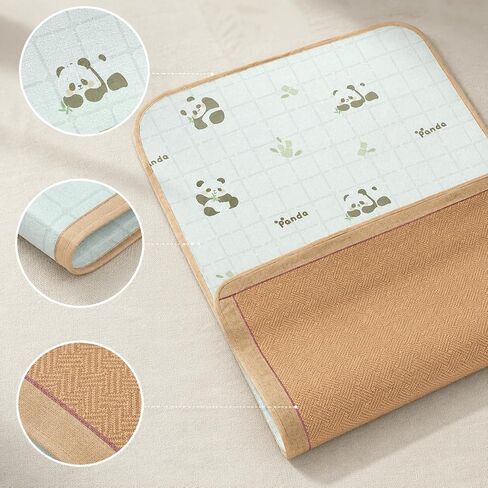 Children Cooling Pad Newborn Bed Mat Mattress Natural Rattan Double Sided Surface Sweat Wicking Absorbent Suitable for Nursery Bedroom in Kuwait