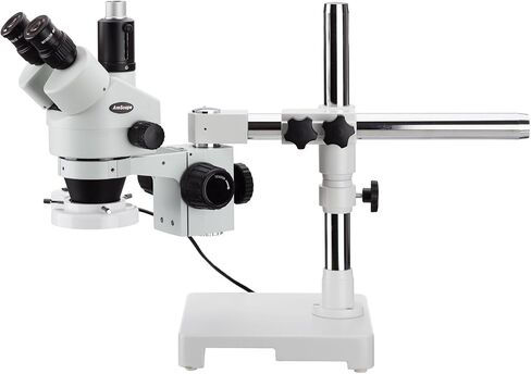 AmScope 3.5X-180X Trinocular Stereo Zoom Microscope with Fluorescent Ring Light and 10MP USB3 Camera in Kuwait