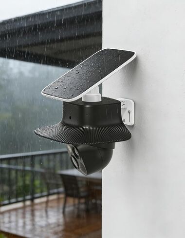 Rain Shade Cover for Eufy SoloCam S340 | Shields camera from rain, snow & sunlight, durable plastic, easy installation, black in Kuwait