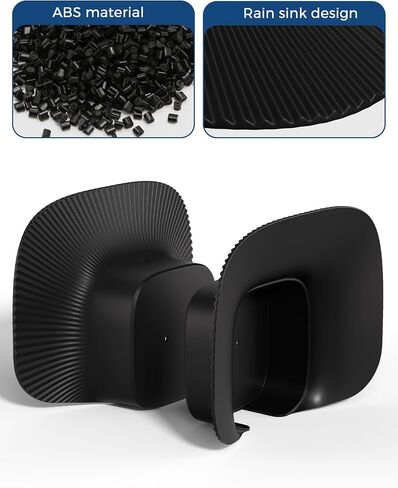 Rain Shade Cover for Eufy SoloCam S340 | Shields camera from rain, snow & sunlight, durable plastic, easy installation, black in Kuwait