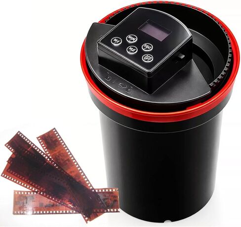 Automatic Film Processor, Home Film Developing Kit with Smart Timer Control, Dual Modes and 3-Speed Adjustment, Darkroom Processing Equipment for Black and White or Color Film in Kuwait