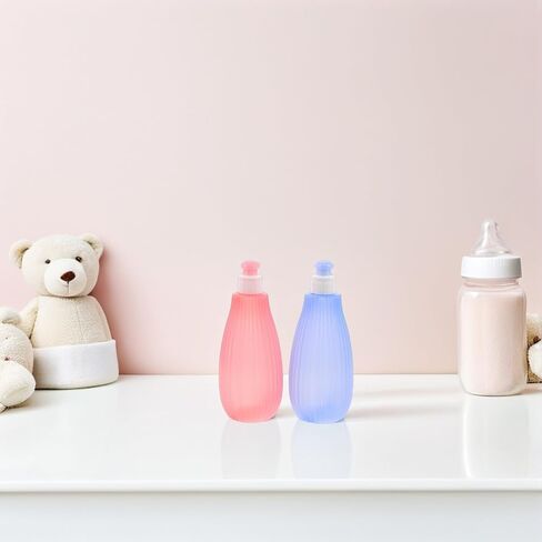 Portable Bidet Sprayer and Handheld Cleaning Bottle 350ml for Bum Care, Personal Bidet with Soft Pink and Blue Colors, Travel Size Portable Water Sprayer for Bathing and Hygiene in Kuwait