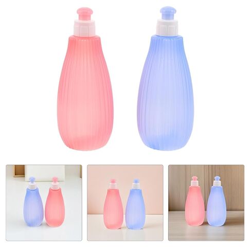 2pcs Bidet Portable Hand-held Water Sprayer for Bum Cleansing, 350ml Travel Bidet Bottle with Soft Pink and Blue Colors for Hygienic Bathing Care in Kuwait