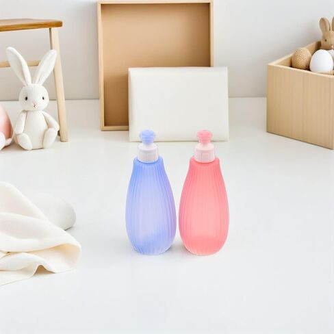 SUPVOX Portable Bidet Sprayer for Babies 350ml Handheld Bum Cleaner Bottle with Soft Pink and Blue Colors, Travel Size Private Part Wash Tool, 2pcs Bathing Supplies in Kuwait