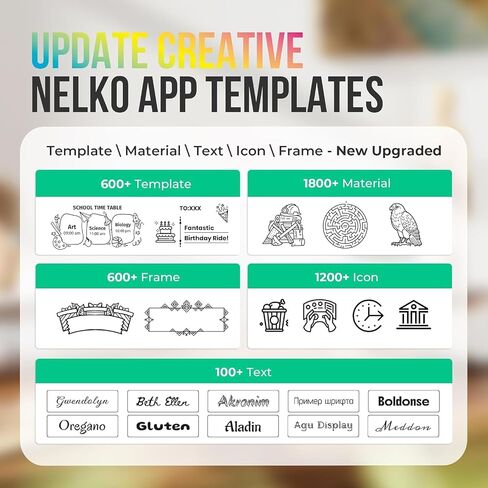 Nelko Portable Photo Printer, PP03 Color Mini Photo Printer for iPhone & Android, with 50 Sheets of Photo Paper, Bluetooth Picture Printer for Christmas, Family, Travel, Beige in Kuwait