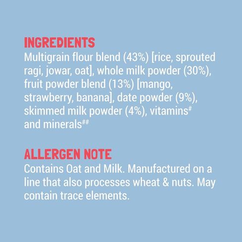 Slurrp Farm Multigrain Millet Baby Cereal with Mixed Fruit & Milk | No Added Sugar, Sweetened with Dates | Easy to Prepare Baby Porridge | Healthy Breakfast for Little Ones | 7.05 Oz (200g) in Kuwait
