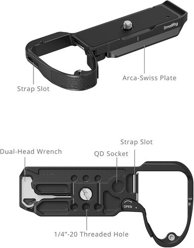 SmallRig A7R VI Baseplate, Mount Plate for Sony Alpha 7R VI, 98g Lightweight, Plate for Arca-Swiss, 1/4"-20 Threaded Holes, Ergonomics Design in Kuwait