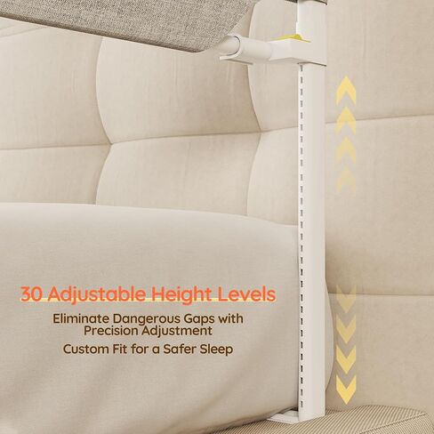 colorfarm Queen Size Toddler Bed Rail 3-Sided Bed Rail Guard with Safety Lock - Adjustable Bedrails for Baby Infant Child (78.7x78.7x59) in Kuwait