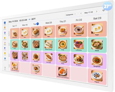 10.1" Digital Calendar Wall-Touch -Screen Electronic Calendar – Interactive Display, No Subscription, Chore Chart, Meal Planner, Star Reward, Sync Cal Via App, Digital Picture Frame, Gift for Mom Dad in Kuwait