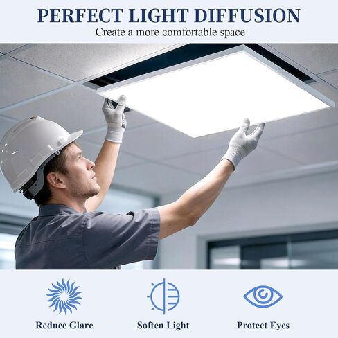 4Pcs Light Diffuser Sheet, LED Light Diffuser Board, LED Diffuser Film, Adhesive Diffuser Panel Stickers for Soften Ceiling Light LED Downlight Spotlight Led Flash Strobe Light(11.8x11.8'') in Kuwait