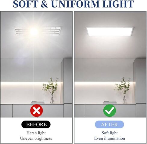 4Pcs Light Diffuser Sheet, LED Light Diffuser Board, LED Diffuser Film, Adhesive Diffuser Panel Stickers for Soften Ceiling Light LED Downlight Spotlight Led Flash Strobe Light(11.8x11.8'') in Kuwait