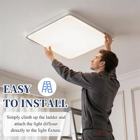 4Pcs Light Diffuser Sheet, LED Light Diffuser Board, LED Diffuser Film, Adhesive Diffuser Panel Stickers for Soften Ceiling Light LED Downlight Spotlight Led Flash Strobe Light(11.8x11.8'') in Kuwait