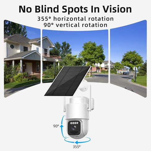 LCLCTEK® Solar 4G LTE Cellular Security Camera kit Wireless Outdoor,No WiFi Security Camera & Support sim Card,4MP Home Security System with 4 Solar Cameras,Night Vision、2-Way Audio、PIR Sensor in Kuwait