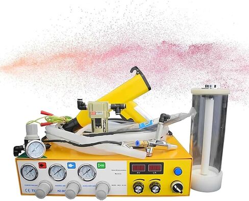 Electric Powder Coating Gun,1L Dual Display Manual Plastic Powder Sprayer with Accessories,for Automotive, Marine, Home in Kuwait