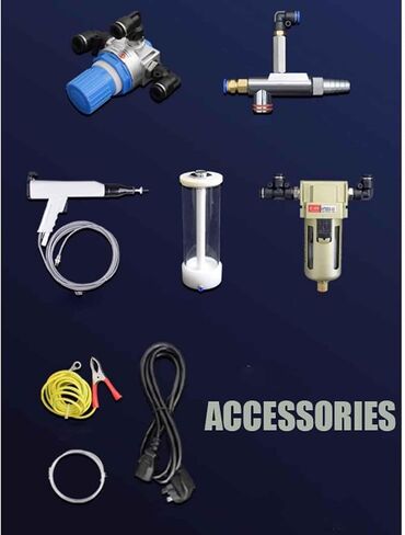 Electric Powder Coating Gun,1L Dual Display Manual Plastic Powder Sprayer with Accessories,for Automotive, Marine, Home in Kuwait