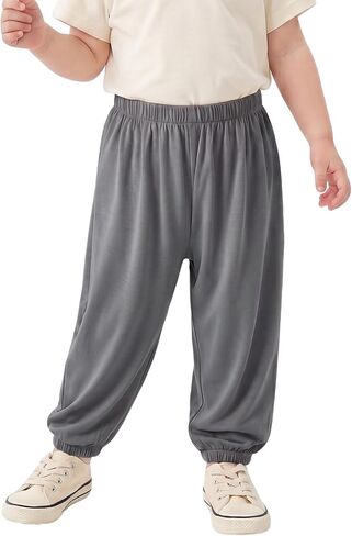 Miipat Toddler Harem Pants, Elastic Waist Loose Bloomer Pants, Baby Boys Girls Summer Casual Baggy Trousers in Kuwait