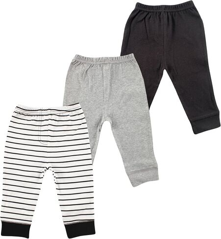 Luvable Friends Basics Unisex Baby Everyday Cotton Pants 3-Pack in Kuwait
