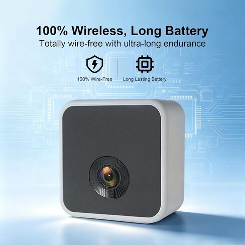 BestDay 2K Window Cameras for Home Security, 100% Wireless Security Camera | 2.4&5G WiFi, 6s Pre-Roll, AI Human Detection, Anti-Glare, Magnetic Mount, No-Drill Install, SD/Cloud in Kuwait