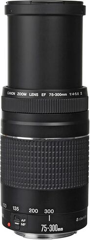 Canon EF 75-300mm f/4-5.6 III Telephoto Lens, 3PC Filter Kit,4PC Macro Kit,Lens Pouch,Grip, Grip Pod, Hood and More (21pc) (Renewed) in Kuwait