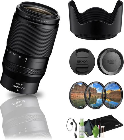 Nikon - NIKKOR Z 70-180mm f/2.8 Standard Zoom Lens for Z Mount Cameras (20120) + Filter Kit + Cap Keeper + Cleaning Kit in Kuwait
