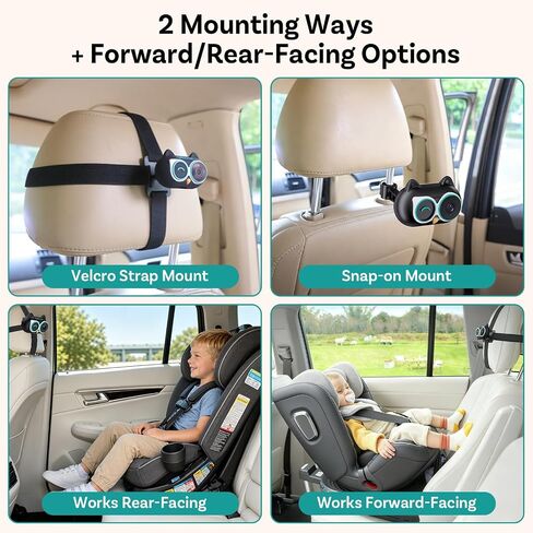OTTOCAST Cabin Care 2-in-1 Baby Car Camera & Wireless CarPlay Adapter, 1080P Rear Seat View on Car Screen, No Extra Screen, No-Glow Night Vision, 150° Wide Angle, Easy Install, No Android Support in Kuwait