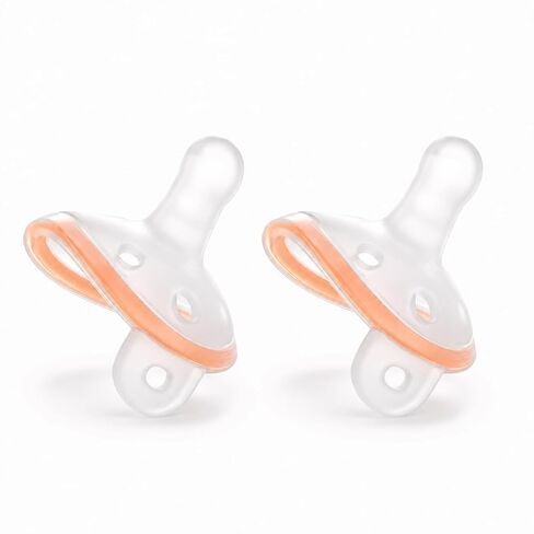 Garkoko Baby Pacifiers 0-18 Months(2-Pack), One-Piece Silicone Pacifier with Heat-Resistant PPSU Anti-Swallowing Ring, BPA-Free Soft Binky for Newborns & Infants, Lightweight & Easy to Clean in Kuwait