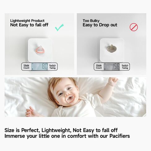 Garkoko Baby Pacifiers 0-18 Months(2-Pack), One-Piece Silicone Pacifier with Heat-Resistant PPSU Anti-Swallowing Ring, BPA-Free Soft Binky for Newborns & Infants, Lightweight & Easy to Clean in Kuwait
