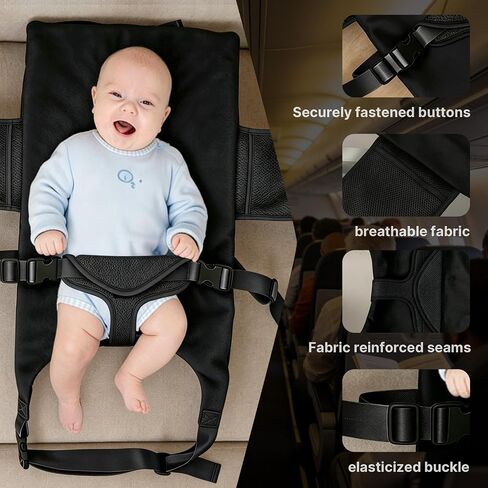 Toddler Airplane Bed, 1-12 Months Old Baby Travel Essentials for Flying, Portable Baby Airplane Bed for Flight, Suitable for Airplanes in Kuwait