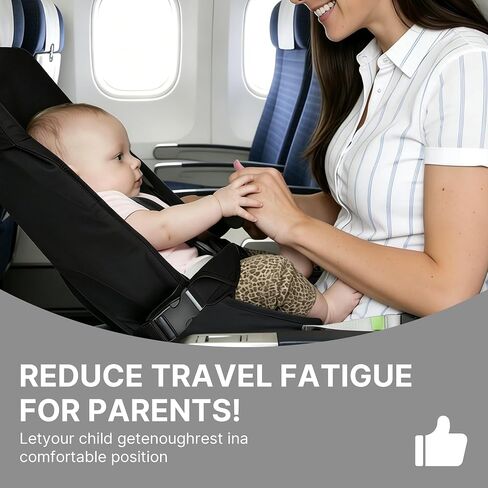 Toddler Airplane Bed, 1-12 Months Old Baby Travel Essentials for Flying, Portable Baby Airplane Bed for Flight, Suitable for Airplanes in Kuwait