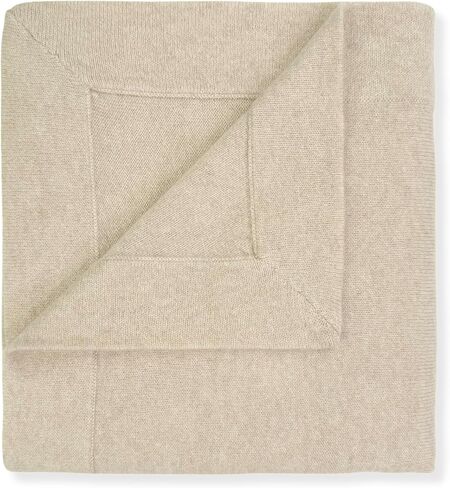 Jet&Bo BABY 100% Cashmere Baby Blanket, Beanie and Booties Gift Set Luxe Knit Brown Sugar – Unisex, Size 0-6 Months - Gift Box and Card Included in Kuwait
