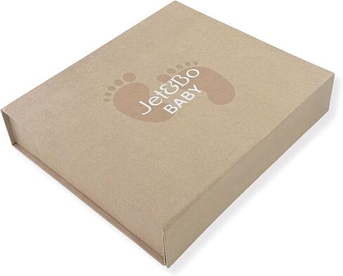 Jet&Bo BABY 100% Cashmere Baby Blanket, Beanie and Booties Gift Set Luxe Knit Brown Sugar – Unisex, Size 0-6 Months - Gift Box and Card Included in Kuwait