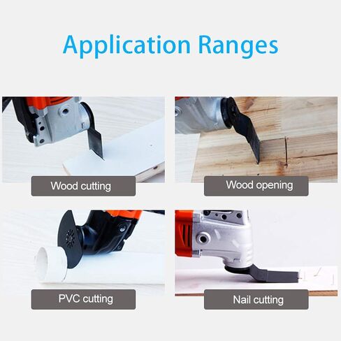 52PCS High Carbon Steel Saw Blades Oscillating Multi Tool Kit Home DIY Wood Cutting Accessories Set in Kuwait