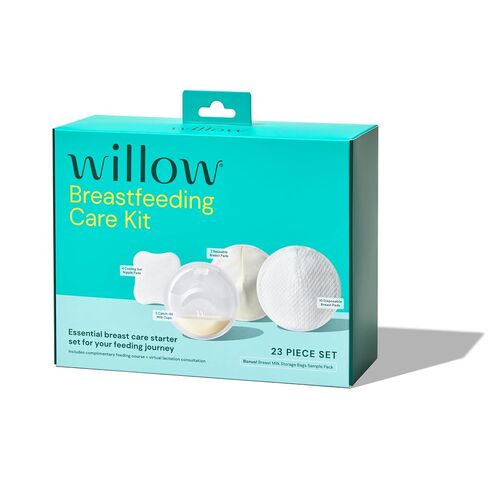 Willow - Breastfeeding Essentials Care Kit - Breast Pads & Nipple Pads | Includes Catch-All Cups, gel nipple pads, reusable & disposable breast pads, free feeding course & lactation support in Kuwait
