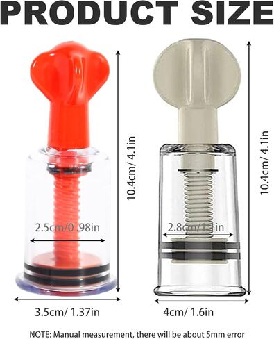 Jesakmie 4pcs Big Size Nipple Sucker for Flat or Inverted Shy Nipples, Red Black Portable Nipple Pump Sucker, Inverted Nipple Puller Suction for Breastfeeding Women (2pcsbig Red + 2pcsbig White) in Kuwait
