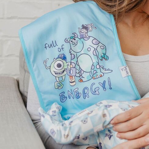 Copper Pearl Premium Baby Burp Cloths - 3-Pack Large Cotton Burp Cloths, Extra Soft Spit Up Rags with 3 Absorbent Layers, Perfect for Baby Boy and Baby Girl Gifts (21" x 10" Size, Monsters Inc Medley) in Kuwait