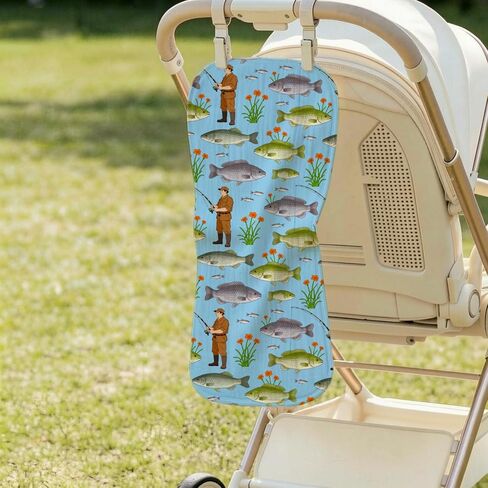 6 Pack Fishing Baby Burp Cloths for Boys Girls with Fishing Pattern,Large Cotton Burp Rags for Nursery Decor Newborns Gifts Extra Soft and Absorbent in Kuwait