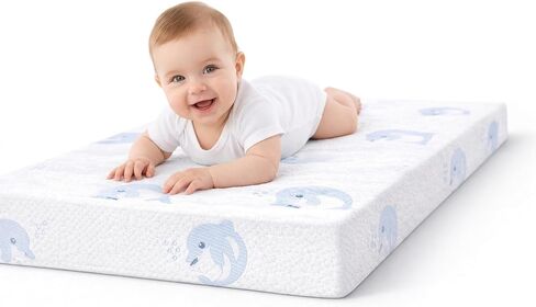 Pack and Play Mattress,Breathable Dual Sided Firm & Soft Memory Foam Pack N Play Mattresses,Baby 38"X26" Mattress for Pack N Play with Removable Cover (White) in Kuwait