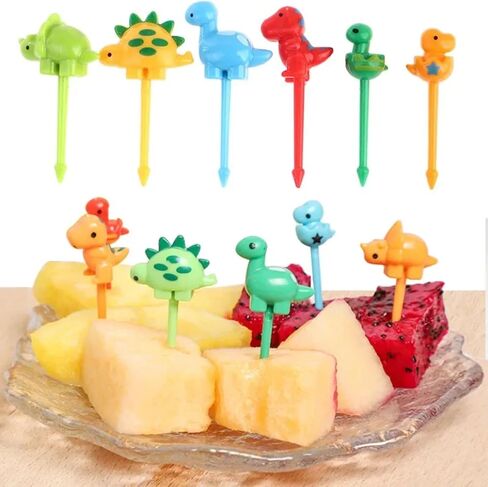 Cartoon Animal Fruit Forks, Plastic Mini Snack Picks for Cake, Bento Box, Party Decorations (Set of 48) in Kuwait