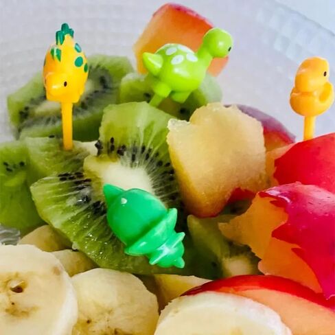 Cartoon Animal Fruit Forks, Plastic Mini Snack Picks for Cake, Bento Box, Party Decorations (Set of 48) in Kuwait