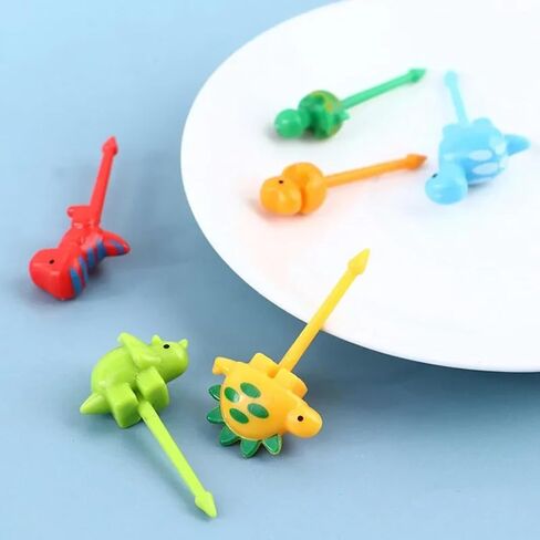 Cartoon Animal Fruit Forks, Plastic Mini Snack Picks for Cake, Bento Box, Party Decorations (Set of 48) in Kuwait